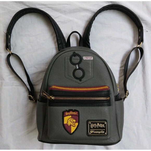 Loungefly Handbags - Harry Potter Loungefly Gryffindor Mini Backpack Gray Faux Leather Cosplay